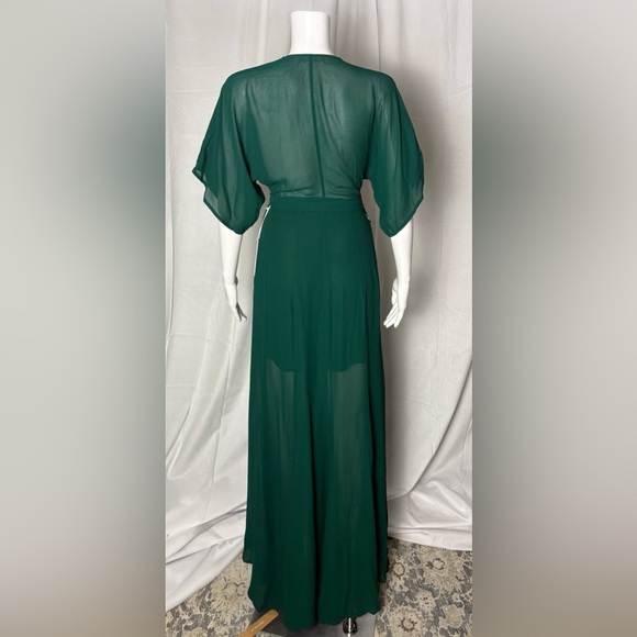 Reformation Winslow Emerald Green Holiday Maxi Dress NWT XS - Picture 4 of 9